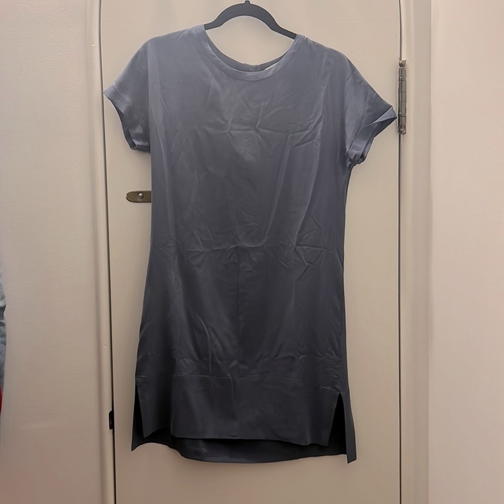 Grabs Silk Size XS Pastel Blue Mini T-Shirt Dress